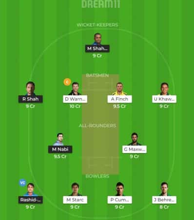 ICC Cricket World Cup 2019 Match 4: Afghanistan vs Australia Dream11