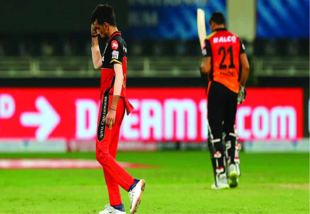 Yuzvendra Chahal dismissing Manish Pandey(RCB vs SRH)