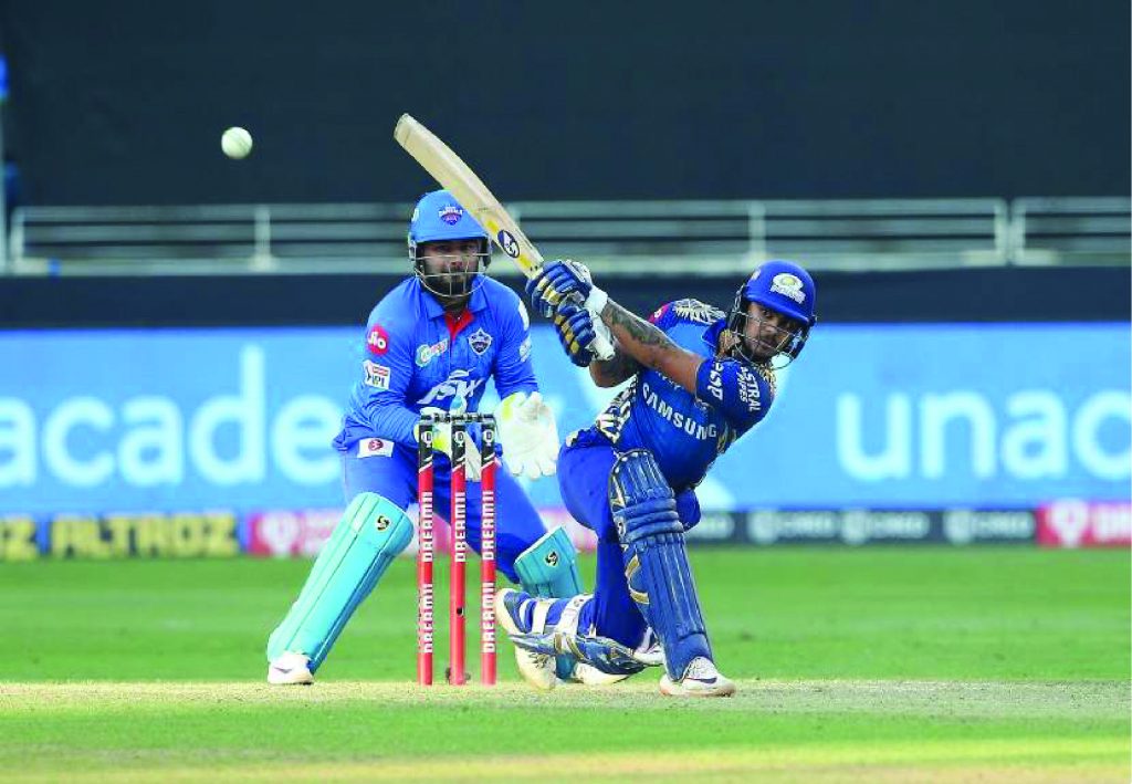 Ishan Kishan(MI) hitting sixes against DC.