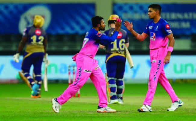 Shreyas Gopal And Kartik Tyagi celebrating wicket(KKR vs RR)