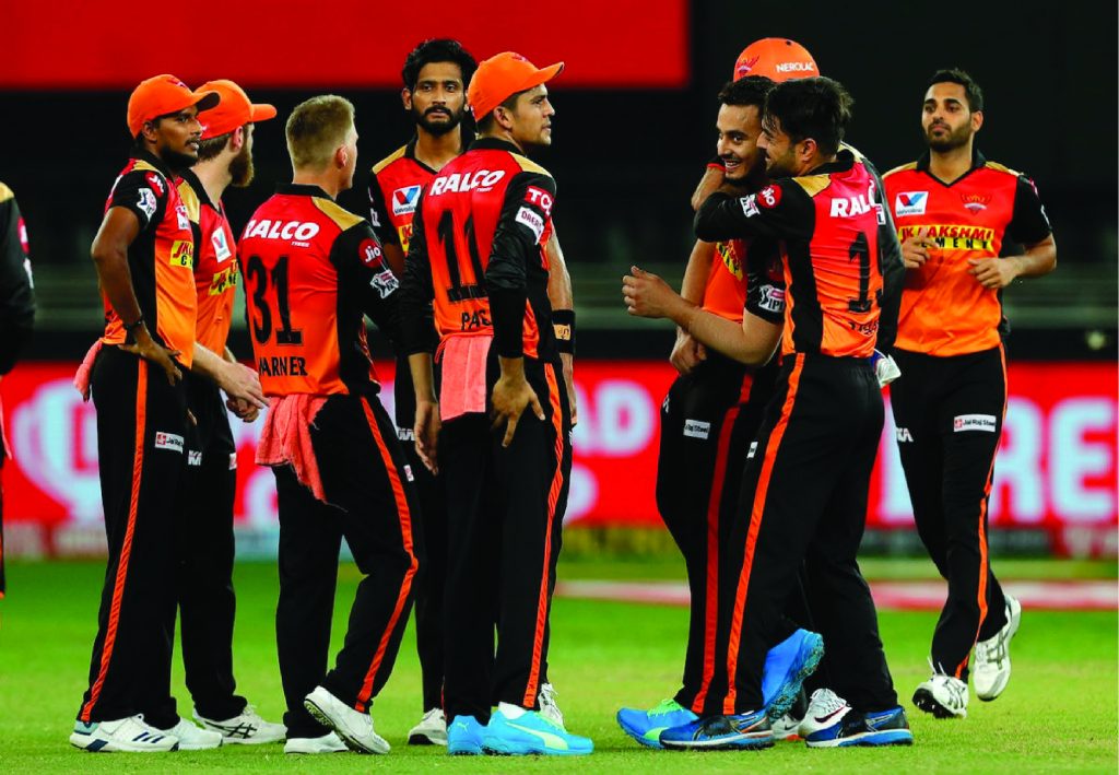 Sunrisers Hyderabad(SRH) celebrating wicket.