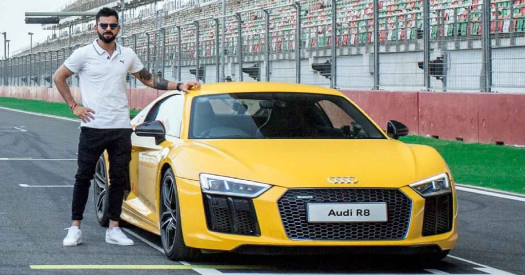 Virat Kohli with his Audi R8