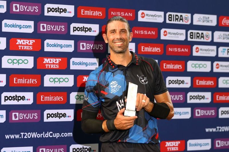 David Wiese, Namibia, in the ICC T20 World Cup 2021