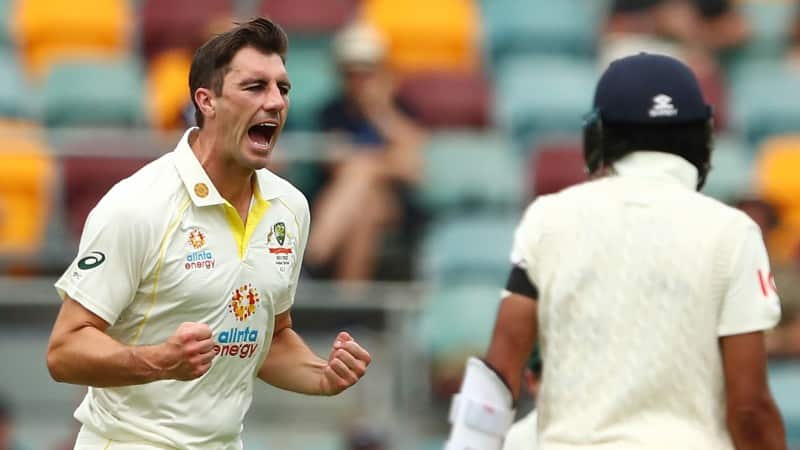 Pat Cummins picks up the wicket of Haseeb Hameed in Gaba Test Match | Image Source: Sky Sports