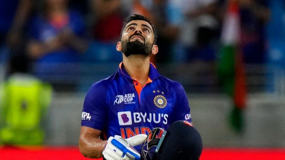 Virat Kohli after scoring his 71st international century during Asia Cup 2022