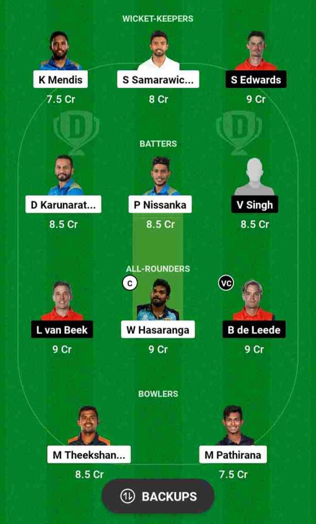 SL vs NED Dream11 Prediction, Harare Sports Club Pitch Report | ICC World Cup Qualifiers 2023 Final Sri Lanka vs Netherlands Dream11 Team