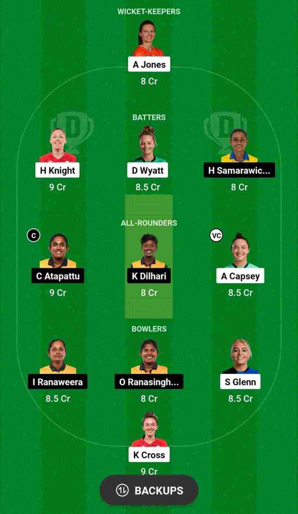 ENG-W vs SL-W Dream11 Prediction 1st T20I Match | England Women vs Sri Lanka Women Dream11 Team, County Cricket Ground Hove Pitch Report