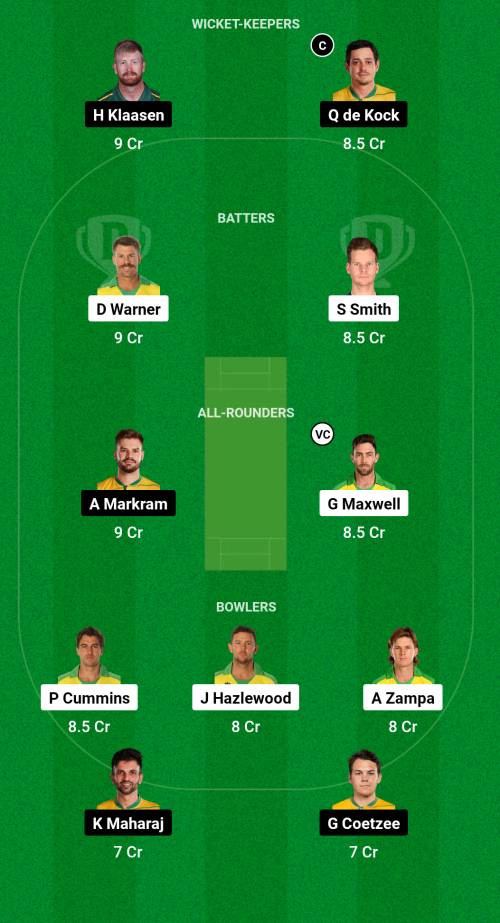 AUS vs SA Dream11 Prediction, Australia vs South Africa Dream11 Team, Playing 11, Ekana Cricket Stadium Pitch Report | ICC World Cup 2023