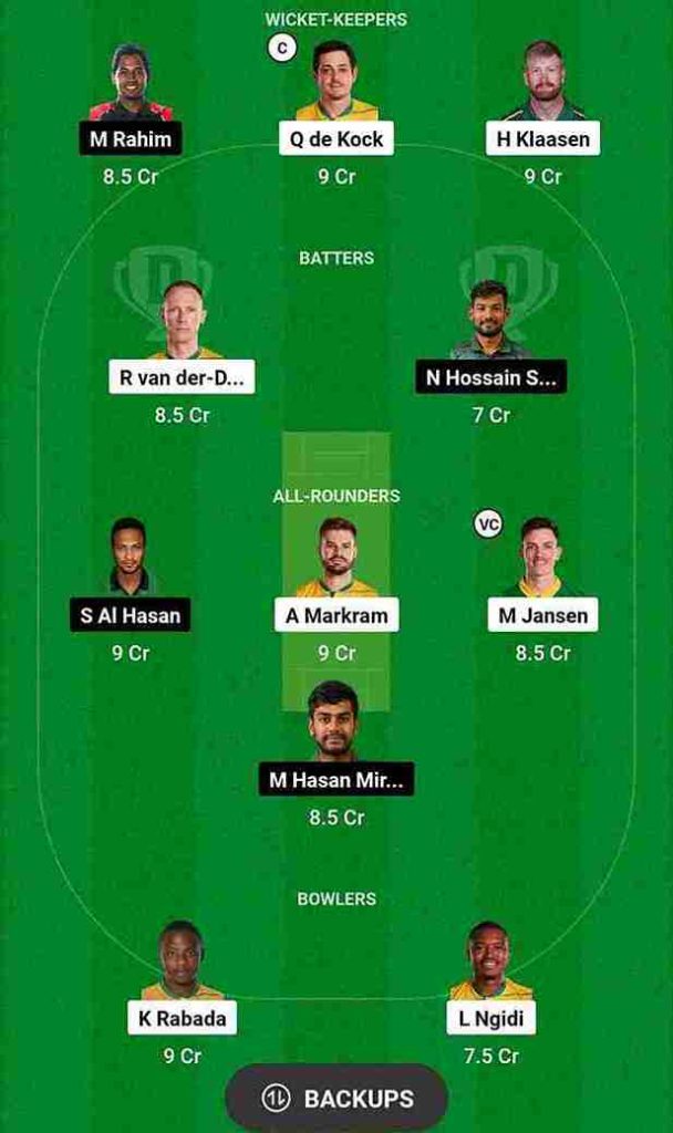 South Africa vs Bangladesh Dream11 Prediction 23rd Match World Cup 2023 | SA vs BAN Dream11 Team, Wankhede Cricket Stadium Pitch Report