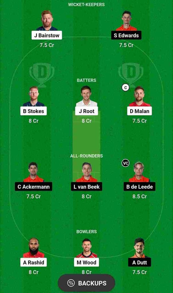 ENG vs NED Dream11 Prediction [C & VC] World Cup 2023 | England vs Netherlands Dream11 Team, Maharashtra Cricket Association Stadium Pune Pitch Report