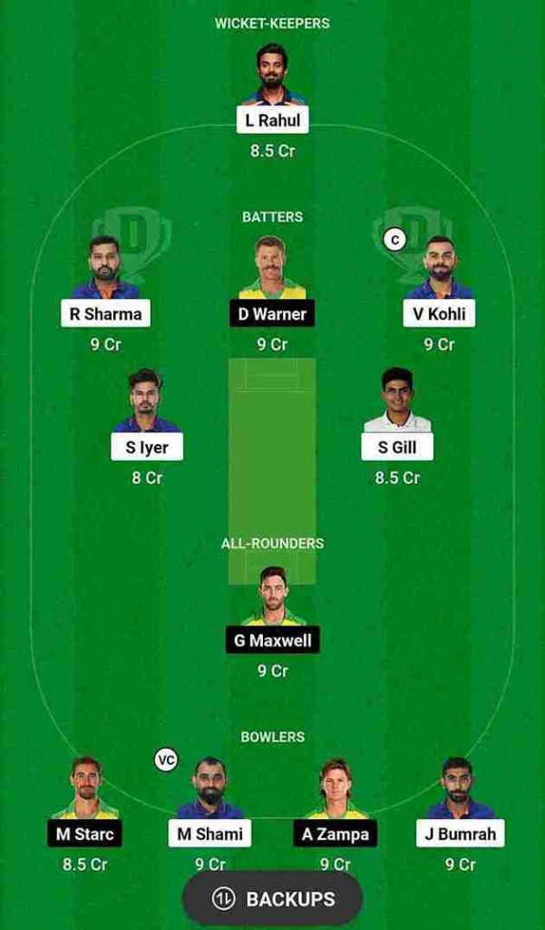 IND vs AUS Dream11 Prediction [C & VC] World Cup 2023 Final | India vs Australia Dream11 Team, Narendra Modi Stadium Pitch Report