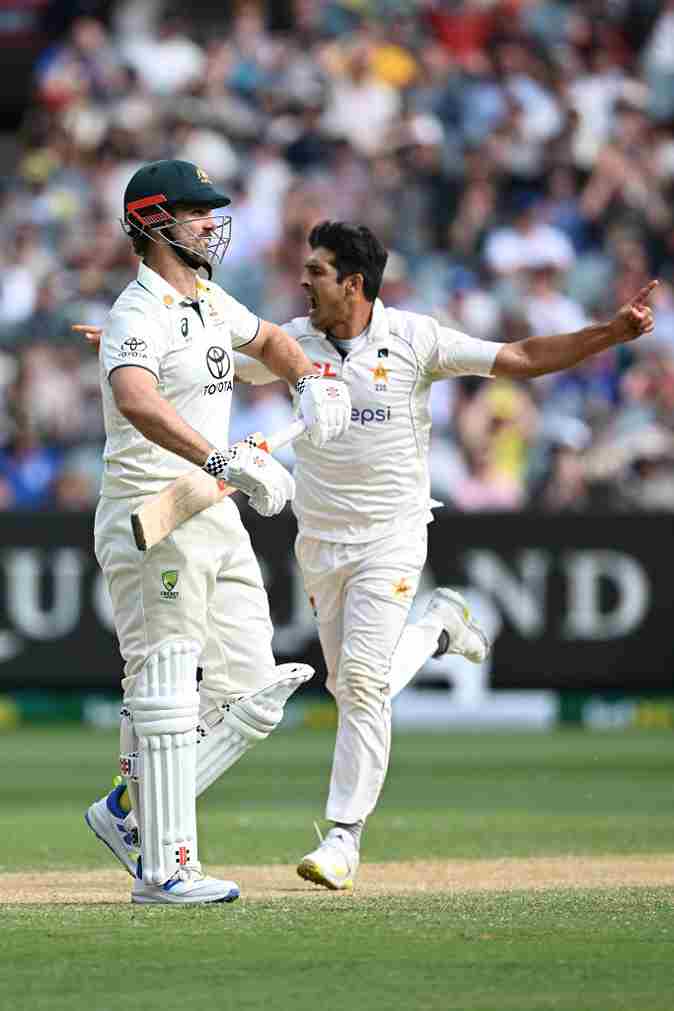 AUS vs PAK 2nd Test: Day 3 Stumps, Australia at 187/6, Shaheen Afridi Took Three Wickets | Australia vs Pakistan Test Series 2023-24