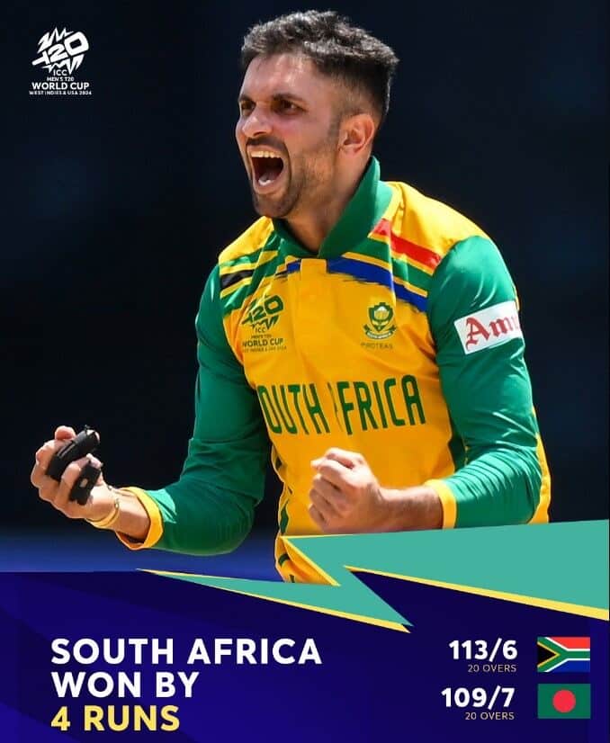 T20 World Cup 2024 Points Table Updated [11-June] after RSA vs BAN | South Africa Qualified for Super 8