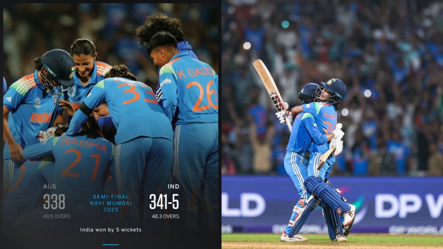 Unstoppable India Women Storm to the Women's ODI World Cup Final as Jemimah Rodrigues' Ton Sinks Mighty Australia in Record Chase