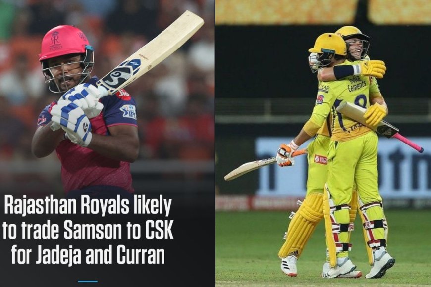 CSK and RR are reportedly involved in a trade deal for Sanju Samson | Image - ESPNcricinfo and Getty Images
