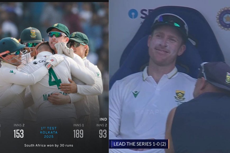 South Africa defeated India easily in the Kolkata Test | Image Credits - ESPN and BCCI