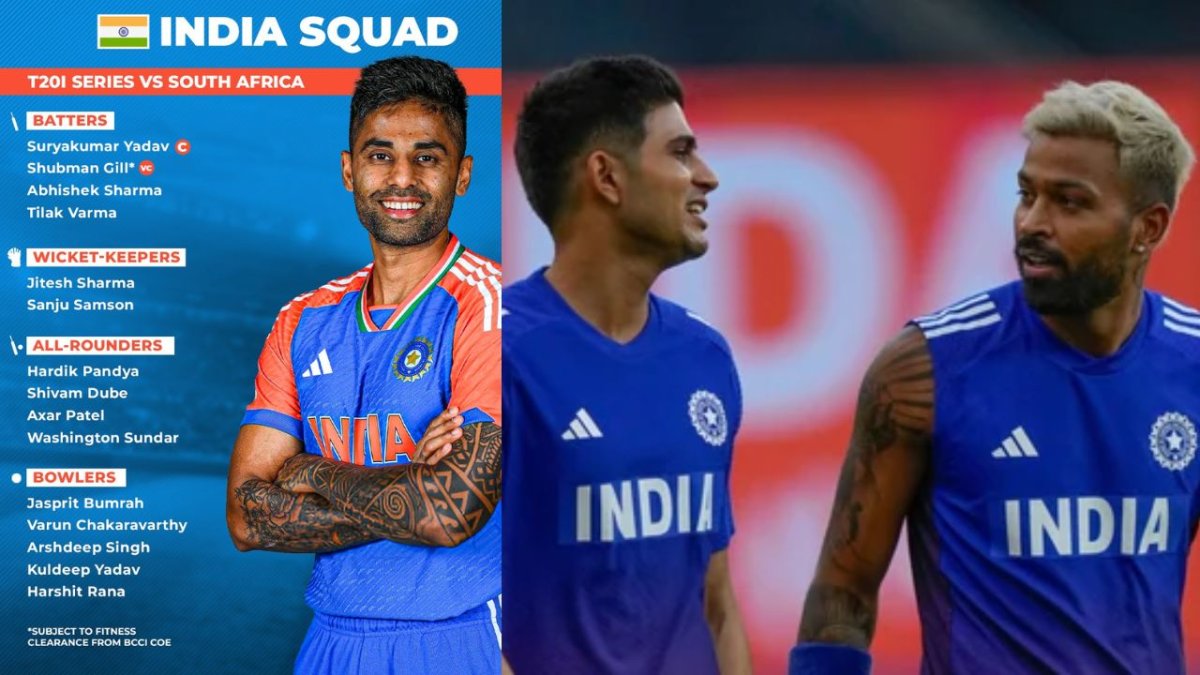 India's t20 squad for the series against South Africa | Image Credits - Sportskeeda and BCCI