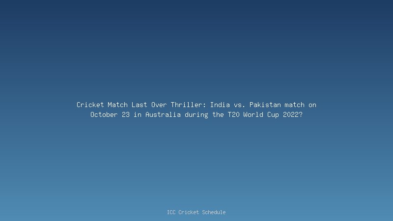 Virat Kohli in India vs Pakistan match - Australia