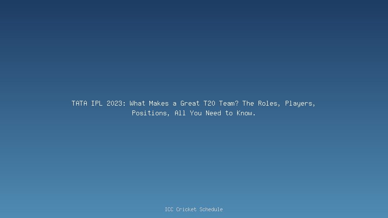 TATA IPL 2023