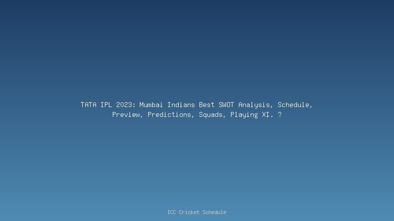 TATA IPL 2023