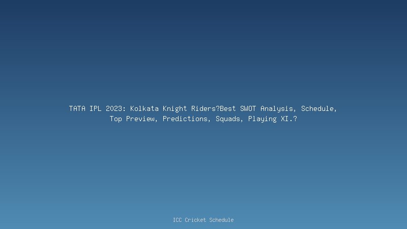 TATA IPL 2023