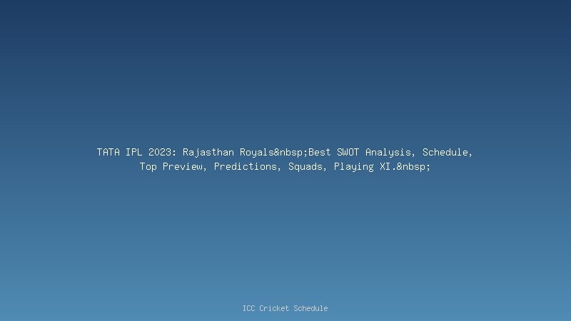 TATA IPL 2023