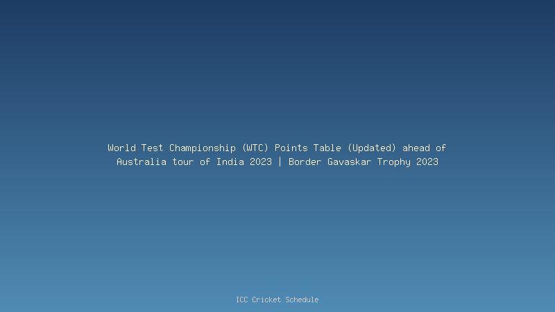India-Australia Border Gavaskar Trophy to be expanded to five test matches in next FTP cycle