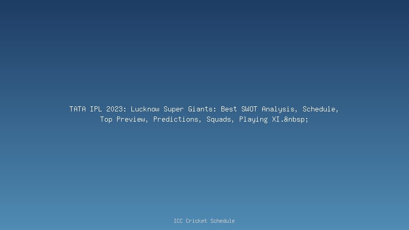 TATA IPL 2023