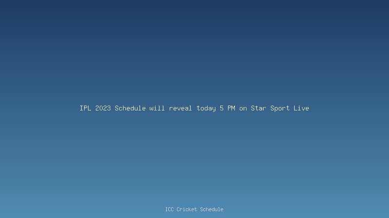 IPL 2023 Full Schedule Image