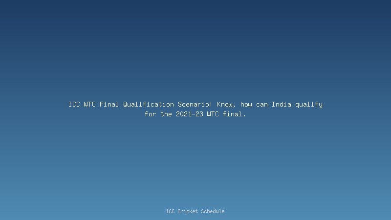 ICC WTC final race 2021-23