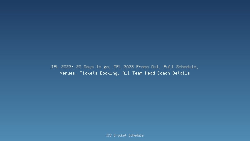 IPL 2022 Final Image - Women's Premier League 2023 Schedule