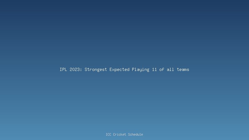 TATA IPL 2023