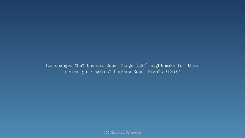 Chennai Super Kings
