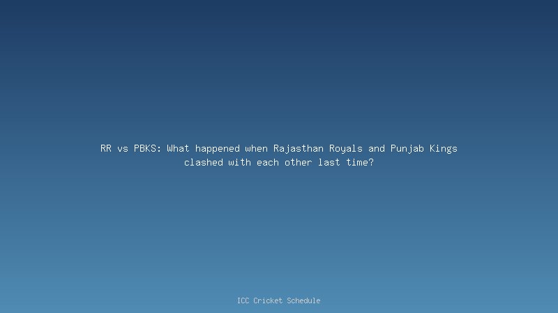 RR vs PBKS | BCCI/IPL