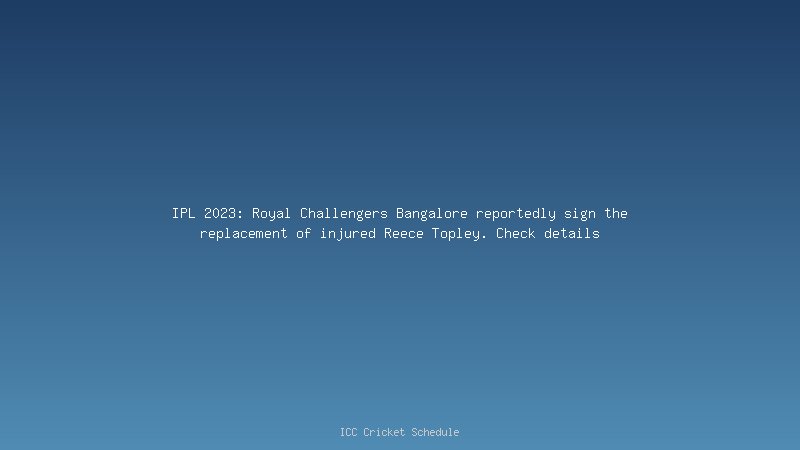 Royal Challengers Bangalore