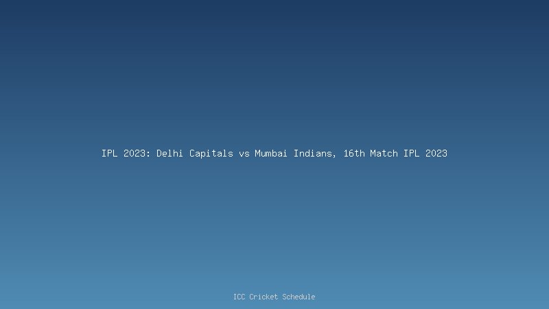 IPL 2023 DC