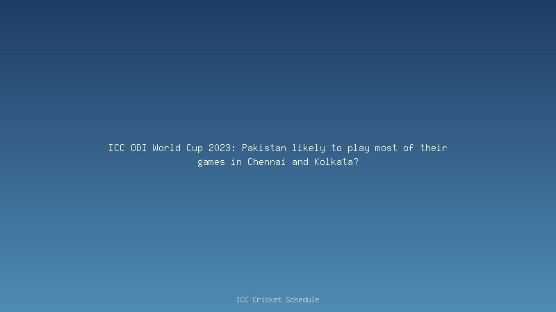 ICC ODI World Cup 2023 Schedule, Teams and Full Squads, Venues, Timing, Tickets, Points table, and more.