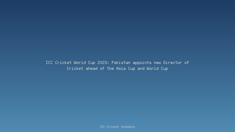 Pakistan Cricket Team