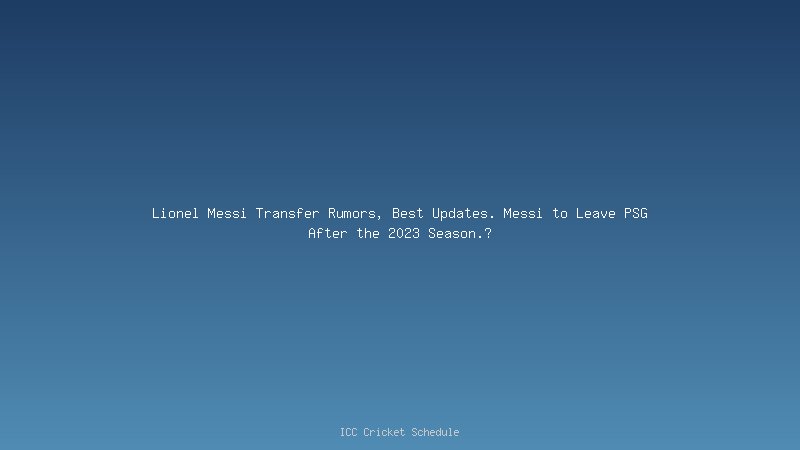 Lionel Messi Trip