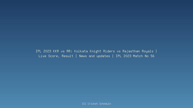 IPL 2023 RR