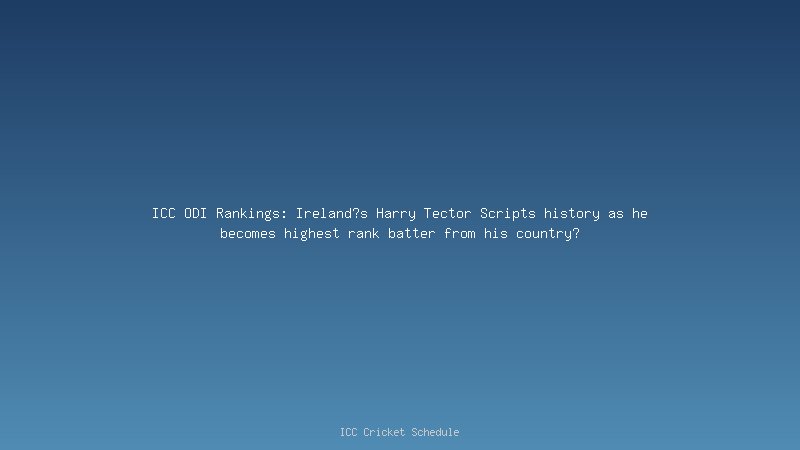 Harry Tector | Twitter