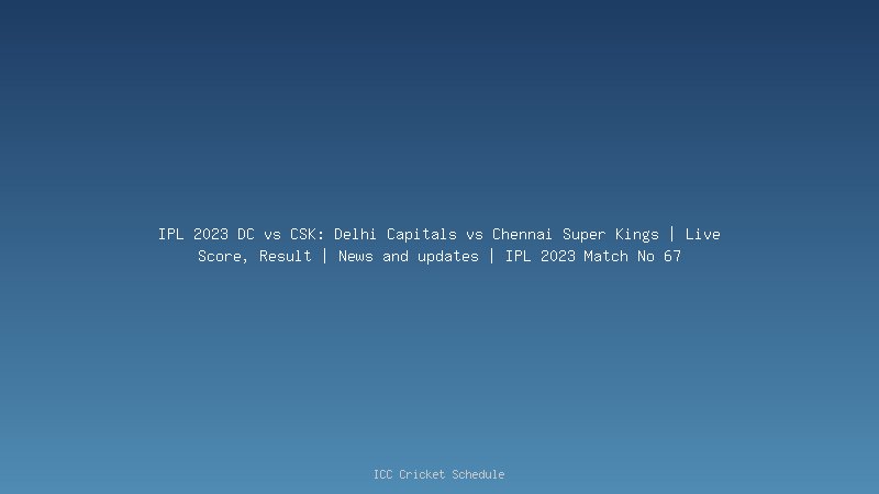 IPL 2023 DC