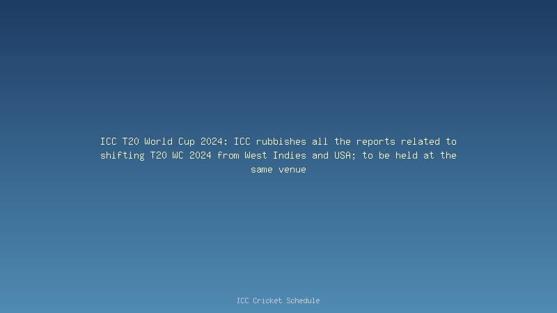 ICC T20 World Cup 2024 Format Revealed, World Cup 2024 to be held in different Format