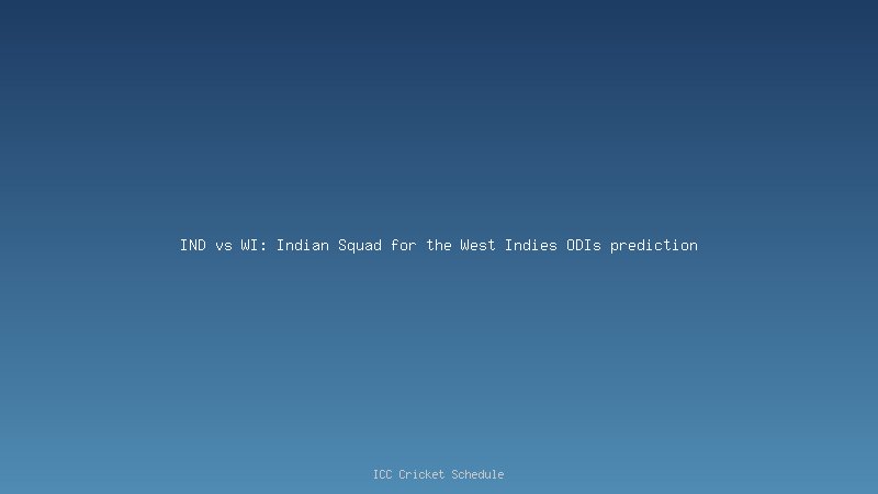 IND vs WI