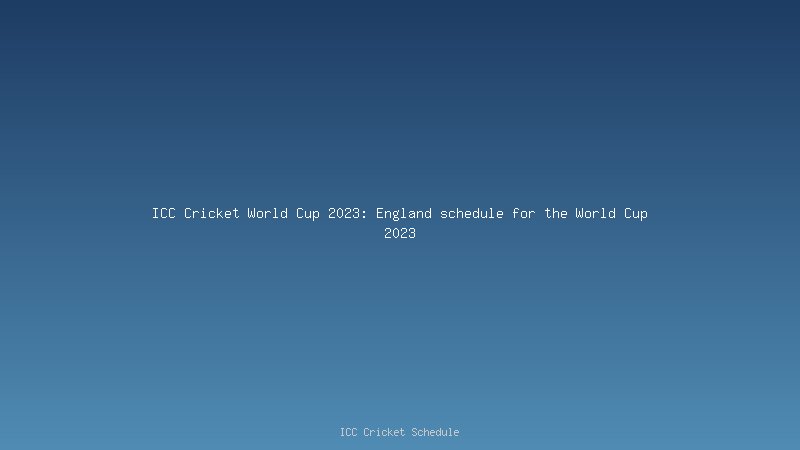 Cricket World Cup 2019 Winner - England