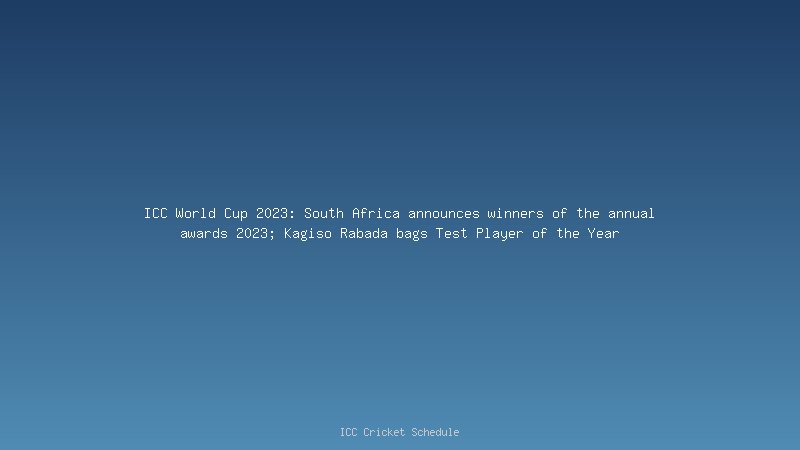 South Africa Team