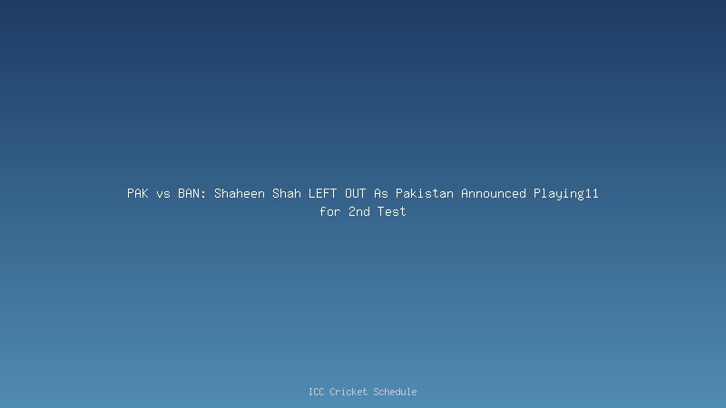 PAK vs BAN: Bangladesh scripts history with a first-ever Test match win over Pakistan at Rawalpindi