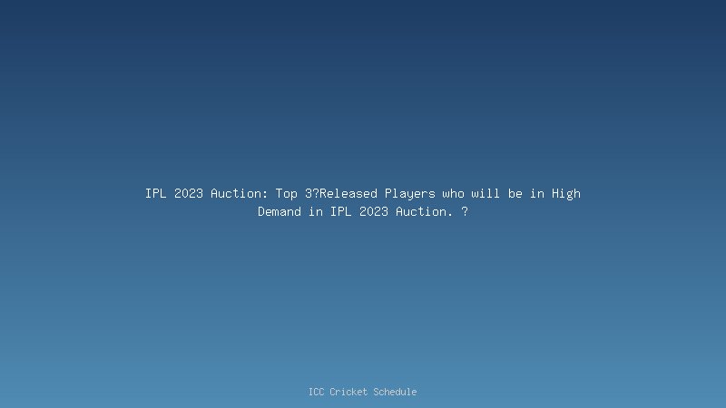 IPL 2023 Auction