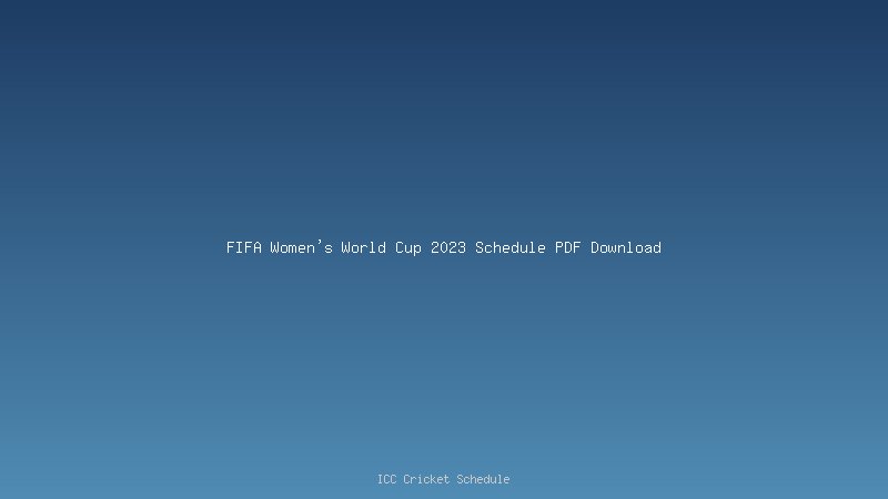 FIA Women's World cup 2023 Groups